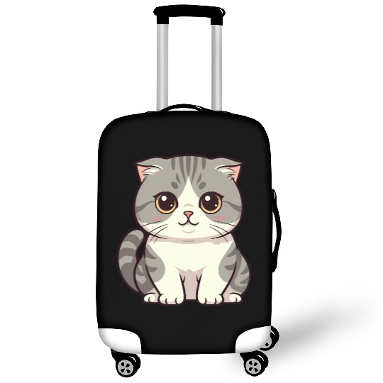 Cute Kawaii Cat Illustration Luggage Covers