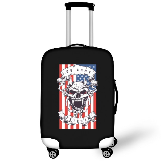 US Army Veteran Skull Luggage Covers