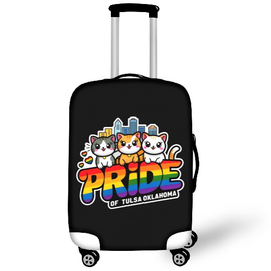 Pride of Tulsa City Oklahoma USA Rainbow Flag Luggage Covers