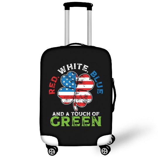 Red White Blue and a Touch of Green Irish USA Luggage Covers