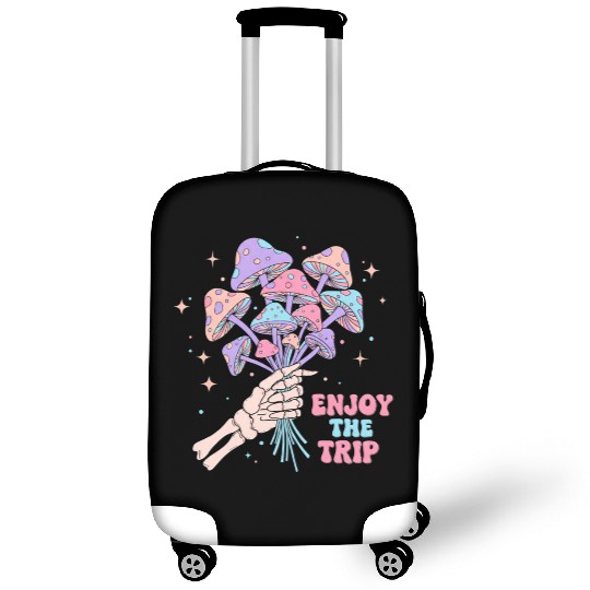 Psychedelic Mushrooms with Skeleton Hand Luggage Covers