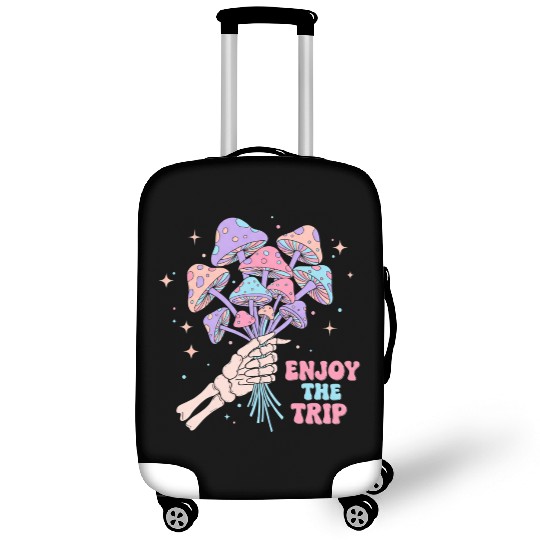 Psychedelic Mushrooms with Skeleton Hand Luggage Covers