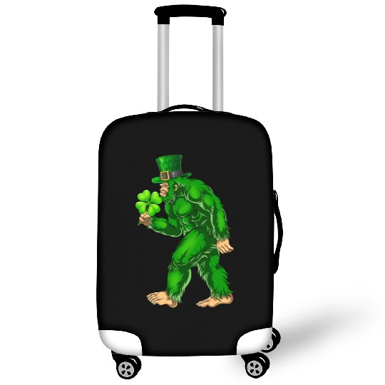 Vintage St Patricks Day Bigfoot Sasquatch Irish Luggage Covers