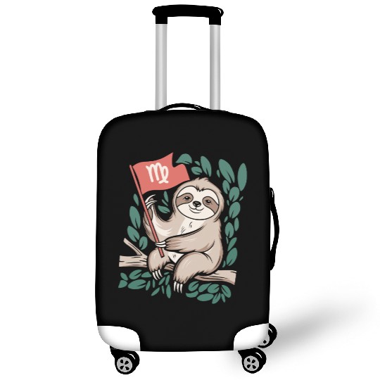 Charming Virgo Zodiac Sloth Embracing the Stars Luggage Covers