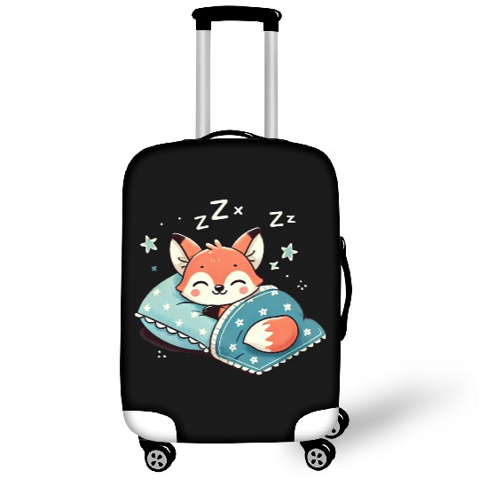Fox Sleeping In Bed At Night Time Luggage Covers