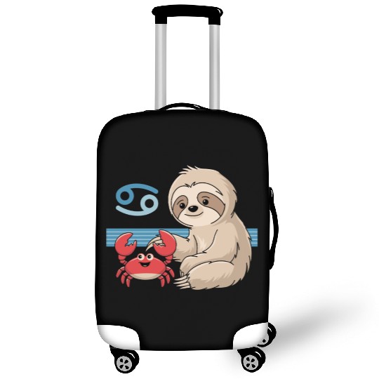Cancer Zodiac Sloth with Adorable Crab Luggage Covers