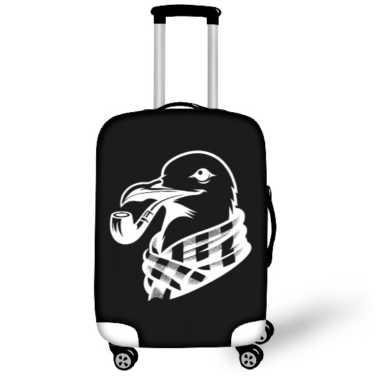 Pipe-diving Seafarer Seagull As A Coastal Motif Luggage Covers