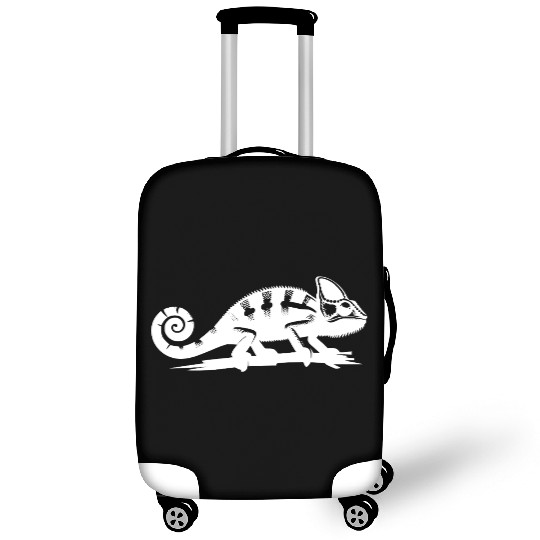 Small Chameleon Dragon With Curled Tail Luggage Covers
