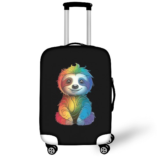 Colorful Rainbow Sloth – Cute & Chill Relaxation Luggage Covers