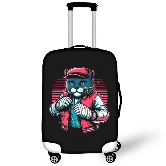 Vintage Street Fighter Cat #Vintage #Streetwear Luggage Covers