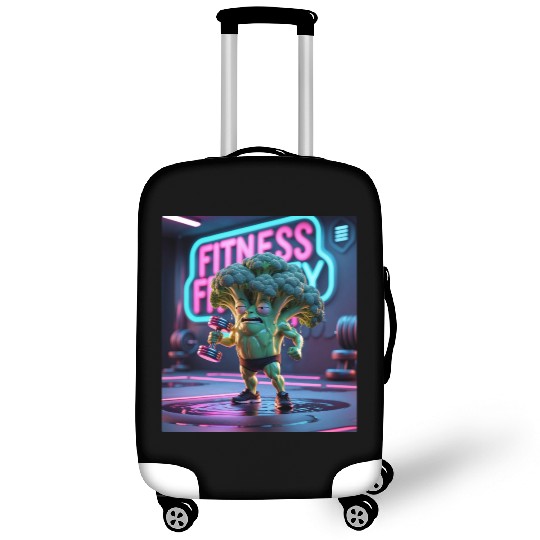 Cartoon Broccoli Gym Luggage Covers
