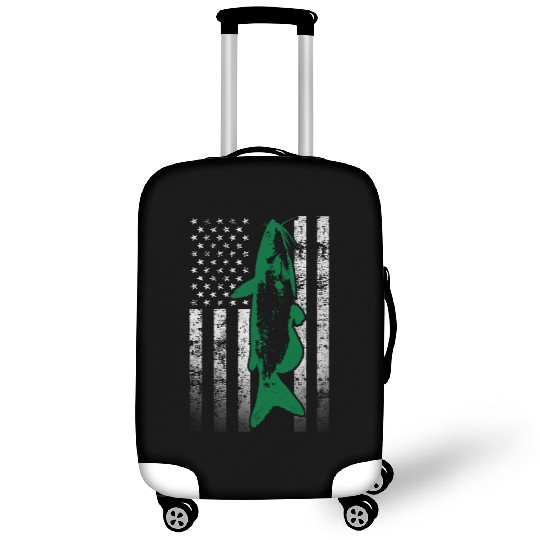 American Flag Fish Luggage Covers