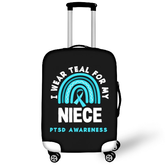 I Wear Teal for My Niece PTSD Awareness Luggage Covers