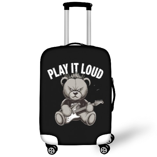 Heavy Metal Bear Play It Loud Vibes for Music Luggage Covers
