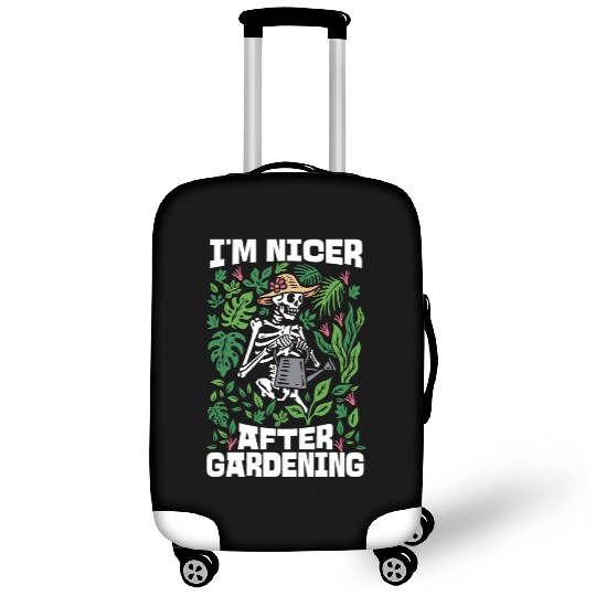 Plant Lover Gardening Skeleton I'm Luggage Covers