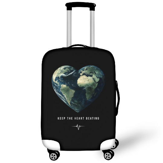 Keep the Heart Beating Earth Day Heart Environment Luggage Covers