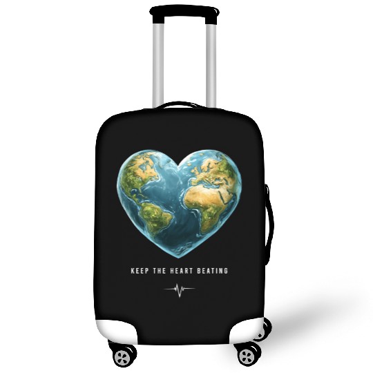 Keep the Heart Beating Environment Earth Day Heart Luggage Covers