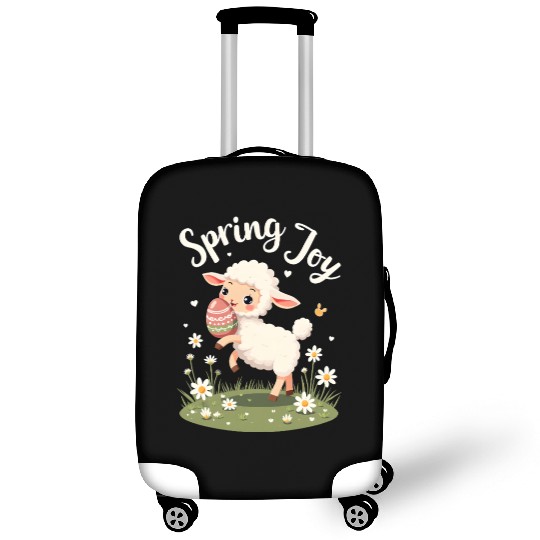 Playful Easter Lamb Luggage Covers – Springtime Joy Desig