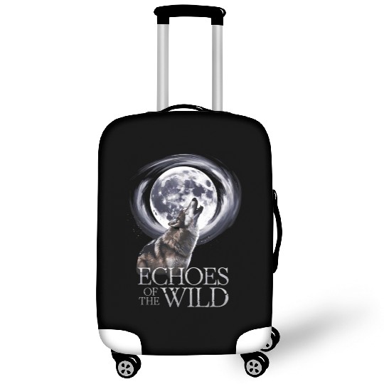 Echoes Of The Wild Howling Wolf Moon Art Luggage Covers