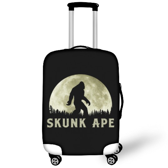 Skunk Ape Bigfoot Moon Silhouette Retro Believe Luggage Covers