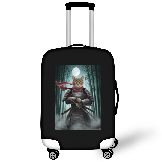 Japanese Cat Samurai Cat Luggage Covers