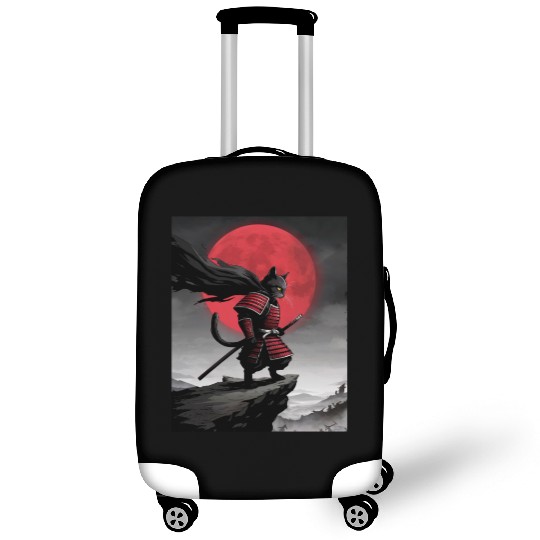 Japanese Cat Samurai Cat Luggage Covers