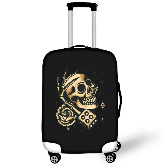 Gold Skull In Hand Luggage Covers