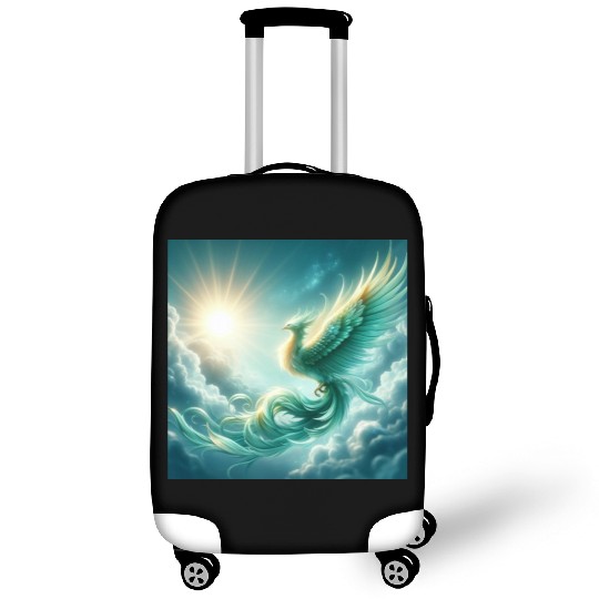 Green & Gold Rising Phoenix Luggage Covers