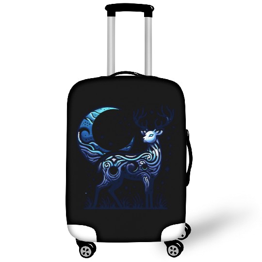 Celestial Deer Under Starry Night Moon Luggage Covers