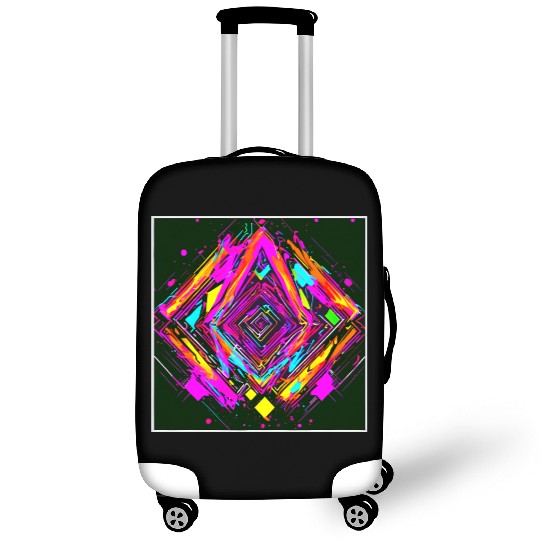 Neon Colors Vintage Party Rave Luggage Covers