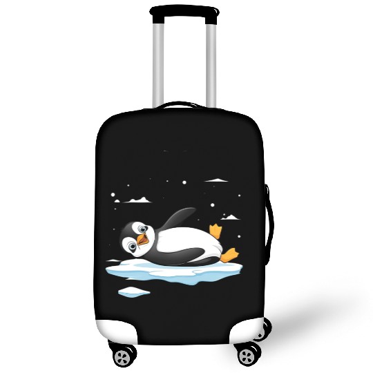 "Playful Penguin Slide Luggage Covers"