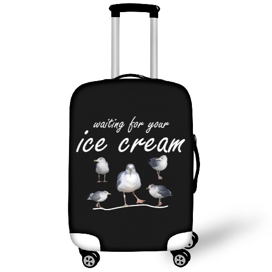 ice cream seagull sea sailing coast ocean Luggage Covers