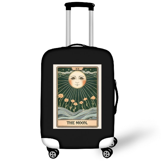 Vintage Tarot Card Illustration Of The Moon Luggage Covers