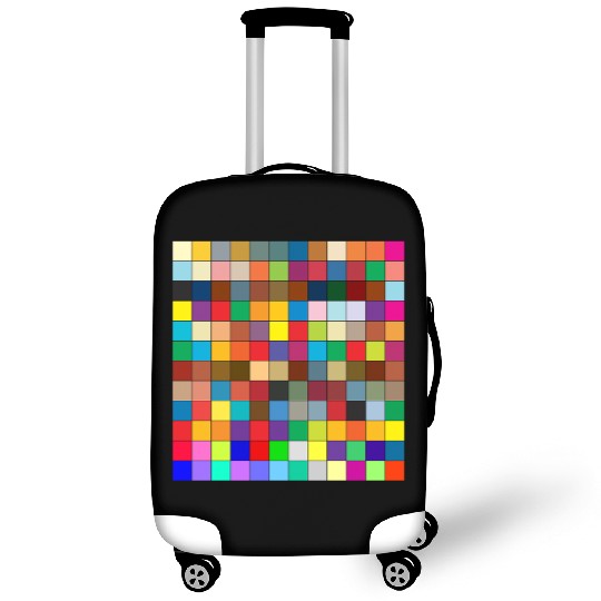 "Vibrant Multi-Color Square Box Design Luggage Covers"