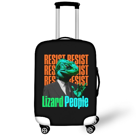 Resist Reptilians Lizard People Luggage Covers