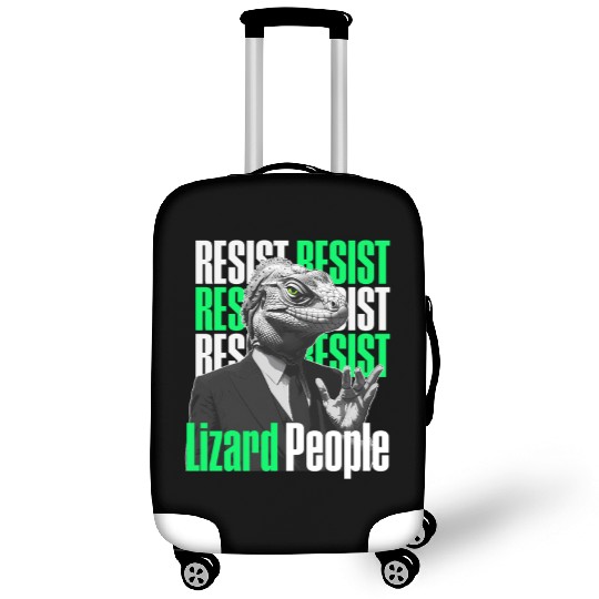 Resist Reptilians Lizard People Luggage Covers