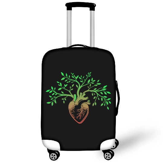 Nature-Inspired Anatomical Heart & Tree Design Luggage Covers