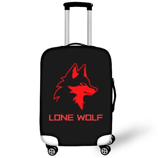 lone wolf red logo Luggage Covers