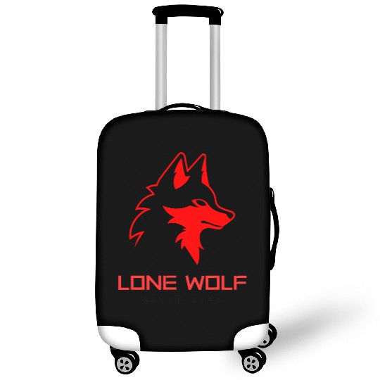 lone wolf red logo Luggage Covers
