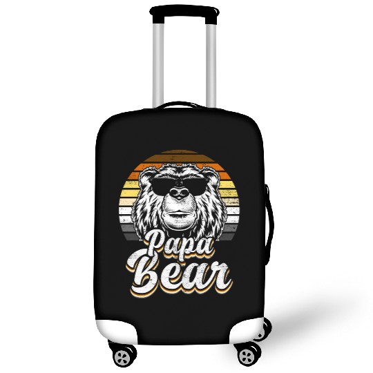 Papa Bear Gay Pride Cool Bear Flag Retro Style Luggage Covers