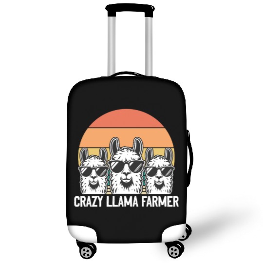 Funny Alpaca Llama Farmer - Crazy Llama Farmer Luggage Covers