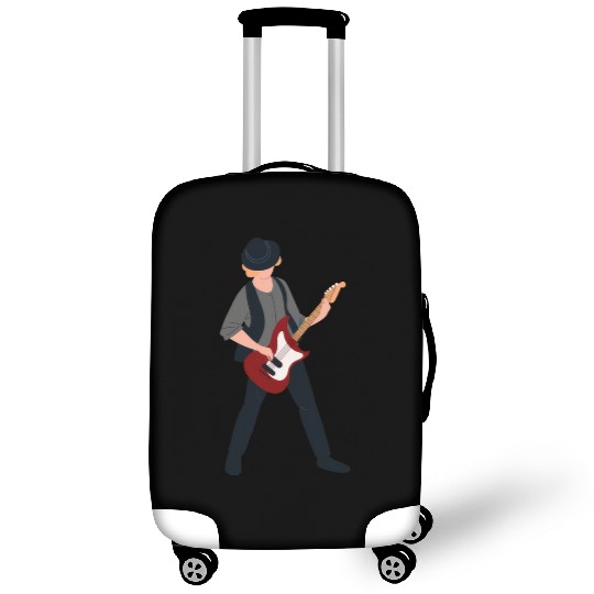 stylish guitar-playing man design Luggage Covers