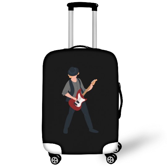 stylish guitar-playing man design Luggage Covers
