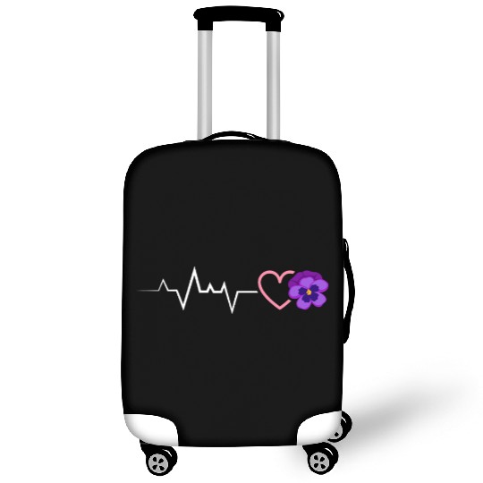 Lesbian Heartbeat Violet Flower Love Pride Luggage Covers