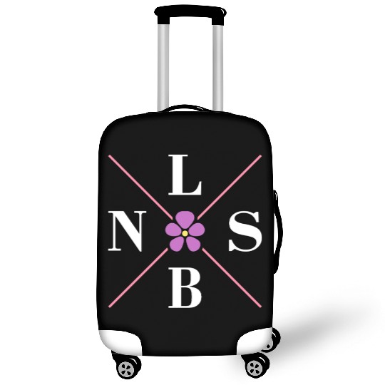 Subtle Lesbian Violet Flower Hidden Pride Luggage Covers