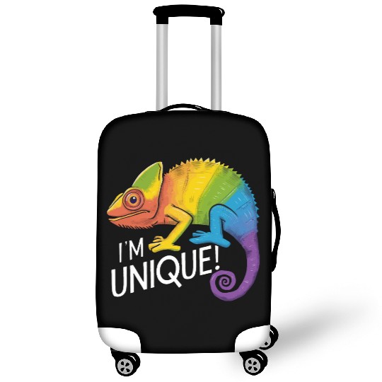 Rainbow Chameleon - "I'm Unique!" Colorful Animal Luggage Covers