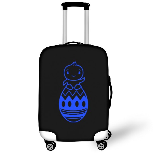 Chick Sits On Giant Easter Egg Waving Easter Sweet Luggage Covers