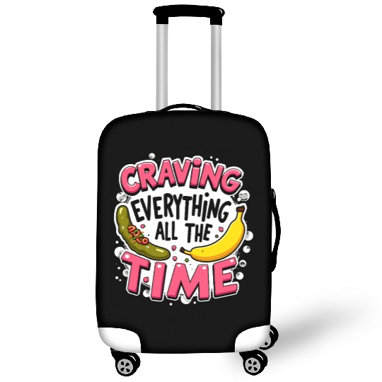 Pregnancy Cravings Funny Maternity Food Baby Bump Luggage Covers