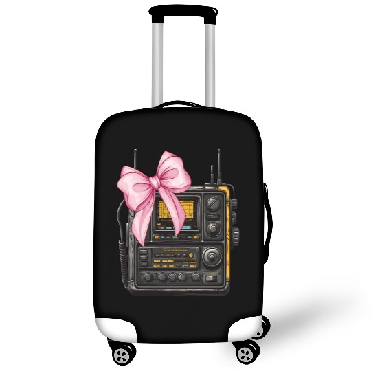 Coquette Bow Ham Radio Operator Amateur Radio Girl Luggage Covers