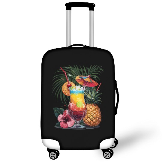 Tropical Vibes with Pineapple and Cocktail Luggage Covers